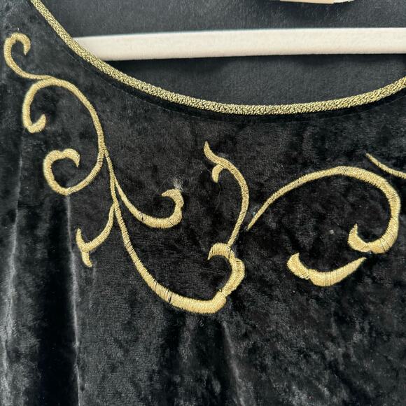 Vintage Private Luxuries Natori black velvet Dress - Picture 6 of 6